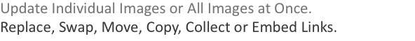 Update Single Images or All at Once. Replace, Swap, Move, Copy,